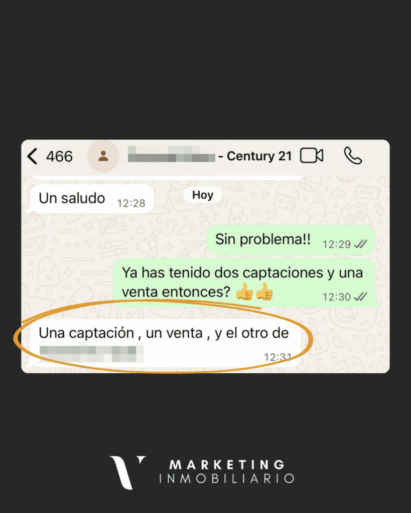 Testimonio captación de propietarios de cliente VCF Marketing Inmo. Testimonio de Carmen (agente inmobiliario de Century 21) en País Vasco y Cantabria: captación de propietario conseguida con los contactos de propietarios de VCF MARKETING INMO.